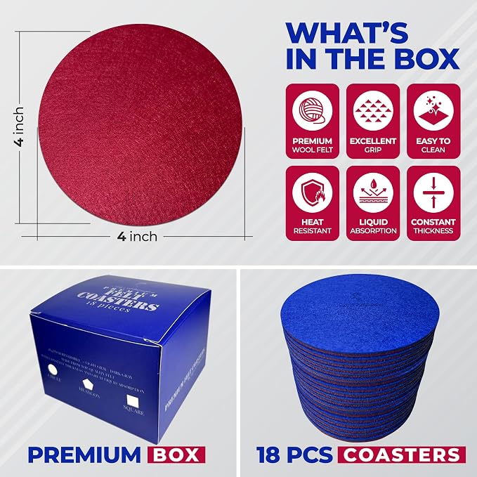 A&A Wonders Premium Felt Coasters - Image 2