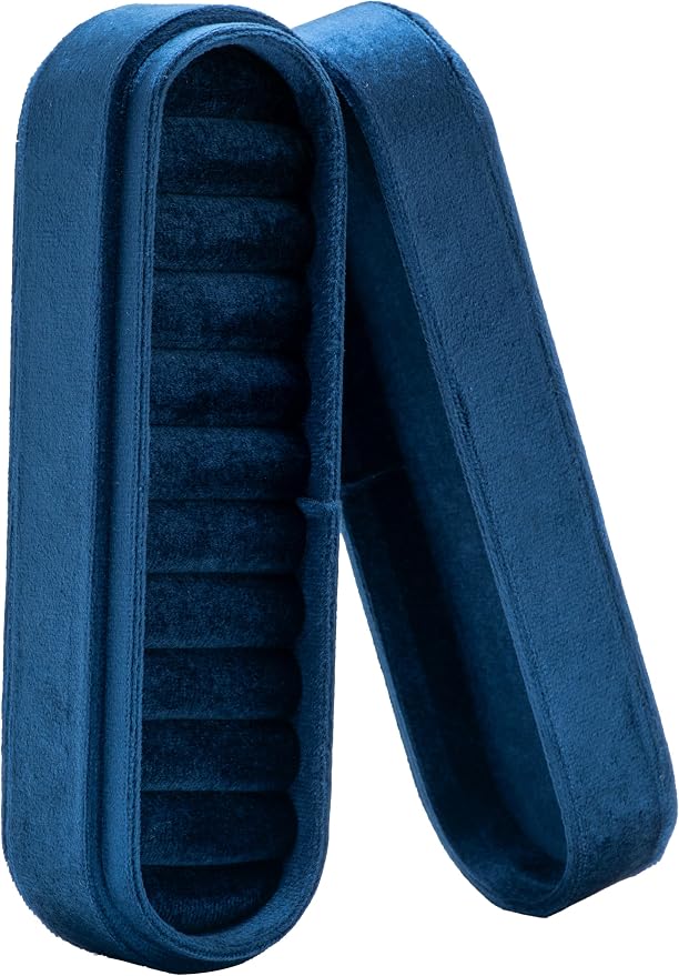 Velvet Small Multiple Ring Box Portable Organizer Display Storage | Travel Case by COWFEX