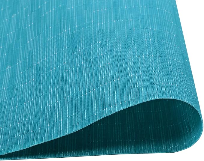 SHACOS Woven Vinyl Placemats Set of 4 Non Slip Heat Resistant Place Mats - Image 4