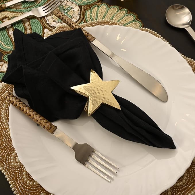 Star Napkin Holders, Durable Aluminum Napkin Rings Set of 8 - Image 5