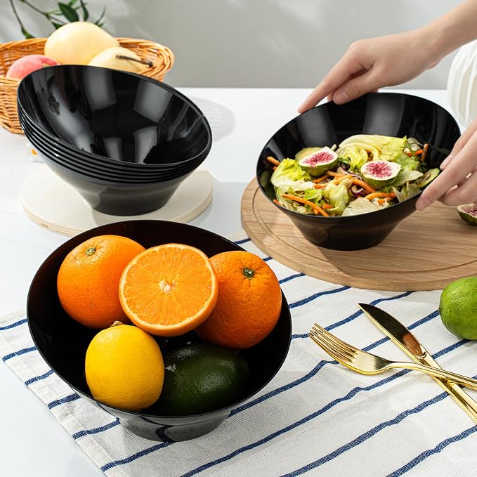 5 Pack black Plastic Serving Bowls - Image 6