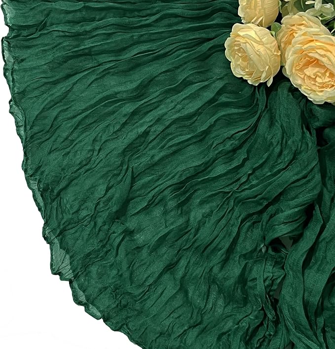 6Pack Emerald Green Cheesecloth Table Runner 20x120inch Gauze Runner | Emerald - Image 6