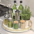Oroyutor 12-Inch White Wooden Lazy Susan Spice Organizer by Oroyutor