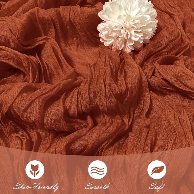30 Pack Terracotta Cheesecloth Table Runner 17 x 108 inch Cheese Cloth Table - Image 5