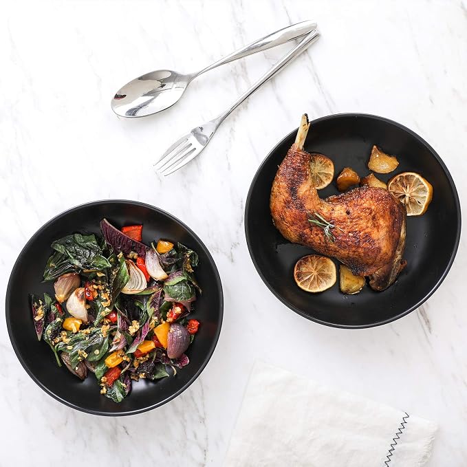 Selamica Ceramic 7.8 inch pasta bowls, 26 Ounce large serving porcelain salad - Image 5