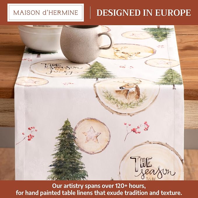 Maison d' Hermine Table Runner 100% Cotton 14.50" x 108" | Table Runners 108 - Image 2