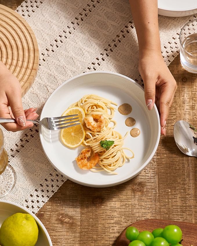 famiware Milkyway 33 oz Pasta Bowls Set of 6, Dishwasher & Microwave Safe - Image 6
