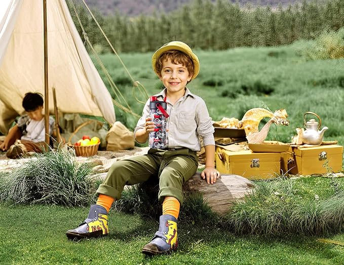 18 oz Kids Water Bottle for School: Leakproof, 2-in-1 Straw Spout Lid, Easy - Image 8