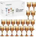 XUWAIDSGN 7oz Plastic Vintage Wine Glasses Drinking Glasses Unbreakable Wedding by XUWAIDSGN