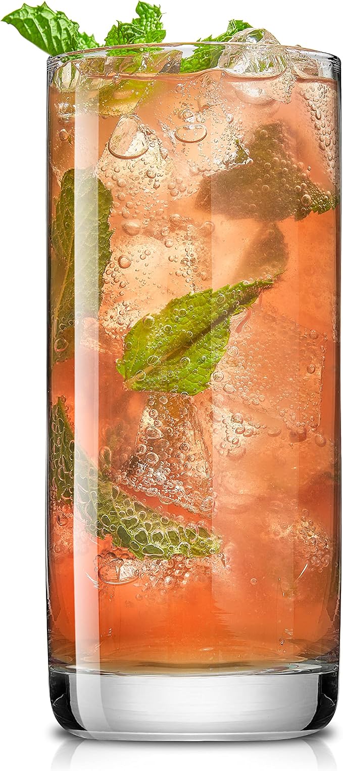 JoyJolt Faye 13oz Highball Glasses, Mojito Glass Cups, Tom Collins Bar Glassware - Image 8