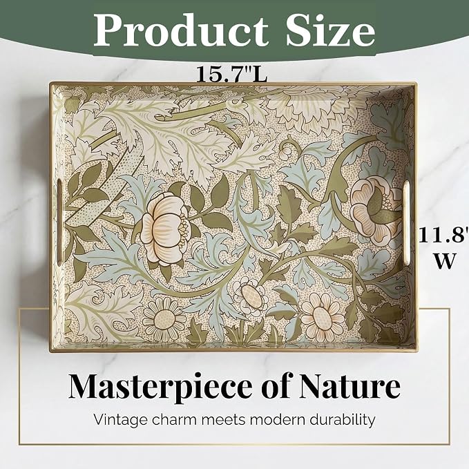William Morris-Style Serving Tray - Image 3