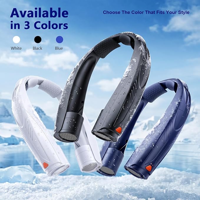 Portable Neck Fan with Reading Light, 6000mAh USB-C Rechargeable Hands Free Fan - Image 7