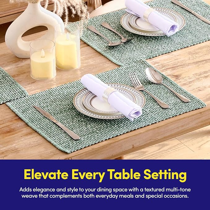 Sweet Home Collection 100% Cotton Placemats - Image 2