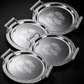 4 Pack Stainless Steel Serving Tray by Unknown