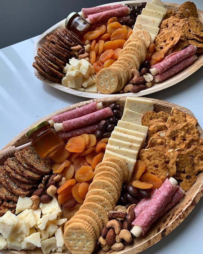 Disposable Bamboo 15" x 10" Trays Bamboo Serving Platters, Disposable Boards - Image 8