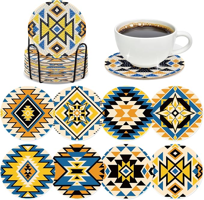 Aztec Diamond Art Coasters by INCOK