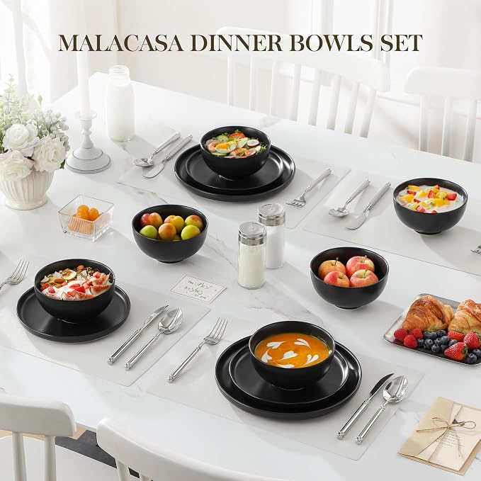 MALACASA 26 Qz Porcelain Soup Bowls, Series Regular - Image 8