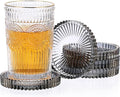 JUXYES Set of 5 Heat-Resistant Clear Glass Coaster by JUXYES
