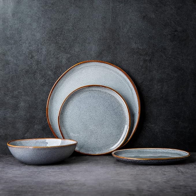 AmorArc Ceramic Cereal Bowls Set of 6, 24 oz Handmade Stoneware Bowls Set - Image 6