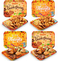 Vesici 4 Pack Thanksgiving Melamine Serving Trays, 13 x 10 Inch Rectangular by Vesici
