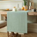 Burlap Style Farmhouse Table Runner, 14x48 Inches Seafoam | Thick Durable Fabric by ZEEMARTONLINE