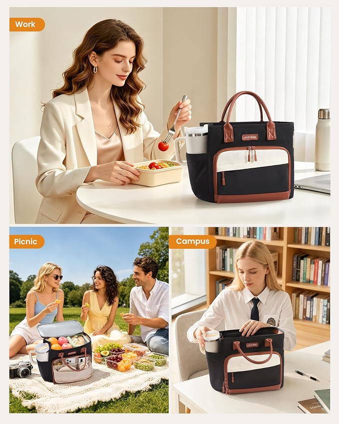 LOVEVOOK Lunch Box for Women, Adult Lunch Bag for Work & Beach, 12.6L | - Image 7