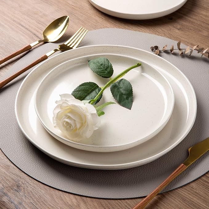 AmorArc Dinnerware Sets for 4, 16 Pieces Ceramic Plates and Bowls Set | Scratch - Image 2