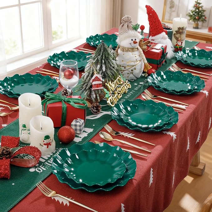 LIYH 50 Pcs Christmas Plastic Plates - Image 9