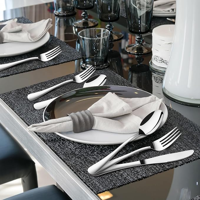 Silverware Set for 6, 30 Piece Stainless Steel Flatware Utensils Cutlery Set | - Image 7