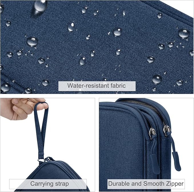 FYY Electronic Organizer, Travel Tech Pouch Bag, Waterproof, Double Layers - Image 4