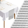 12 Packs 12 X 108 Inch Silver Sequin Table Runner Glitter Dining Table Runner by Fivenl
