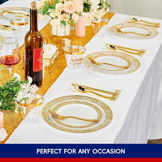 30 Guests Plastic Plates Set - Image 7