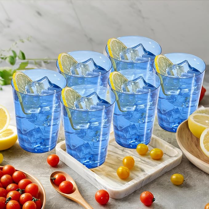 DaYammi 100 Pack Clear Blue Plastic Cups 10 Oz - Image 6