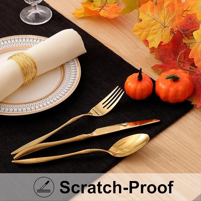 Faux Cotton Linen Placemats Set of 4, Cloth Washable Farmhouse Dining Table Mats - Image 4