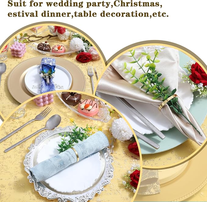 150Pcs Gold Napkin Rings Bulk, Elegant Thanksgiving & Fall Napkin Rings - Image 5