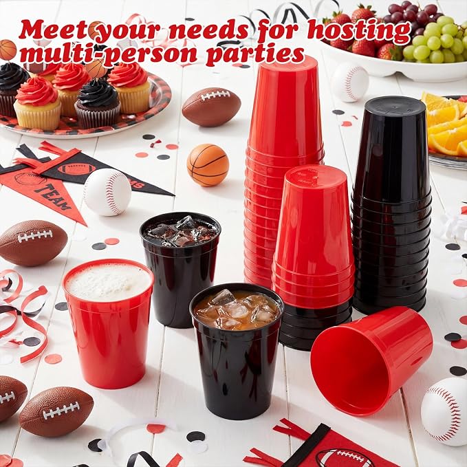 Yungyan 100 Pack 16 oz Stadium Cups Reusable Plastic Cups Blank Drink Stadium - Image 6