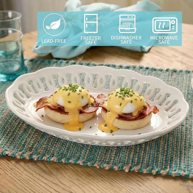 4 Pack Small Lace Serving Plates, Cute Side Dishes Set of 4 to Home Kitchen - Image 5