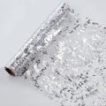 Snowkingdom Silver Table Runner, Sequin Glitter Foil Metallic Runner 11 Inch x by Snowkingdom