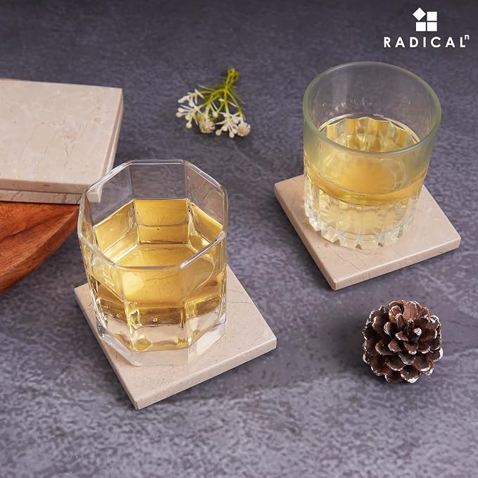 Radicaln Square Marble Coasters Set of 6 - Image 4