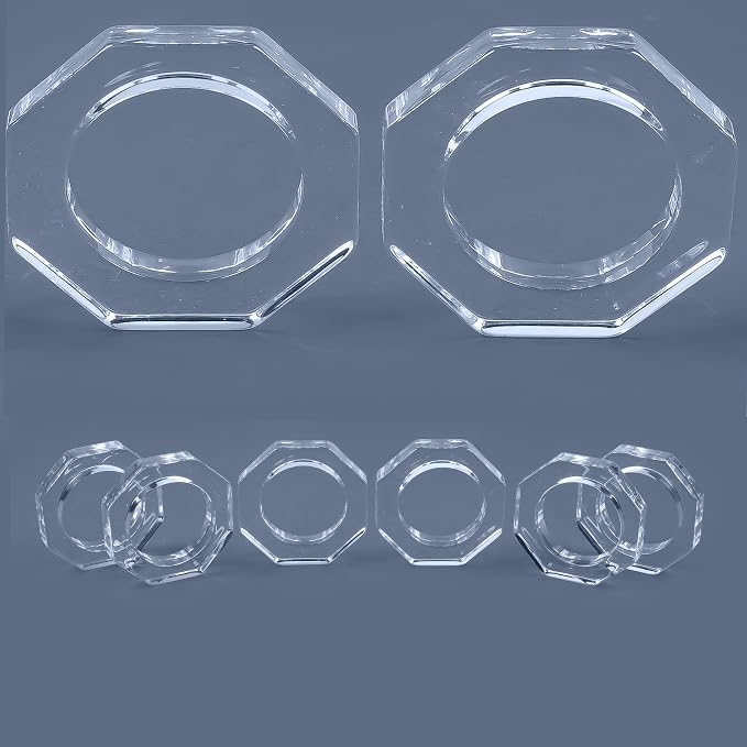 Acrylic Napkin Rings, crystal-clear style, dinner parties & everyday use - Image 6
