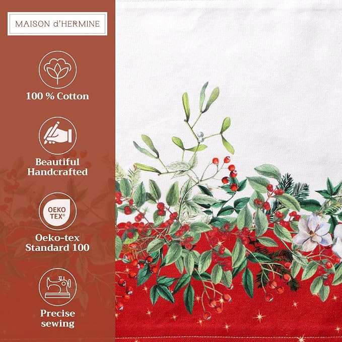 Maison d' Hermine Placemats Set of 4 Reusable 100% Cotton | Cloth Place Mats - Image 2