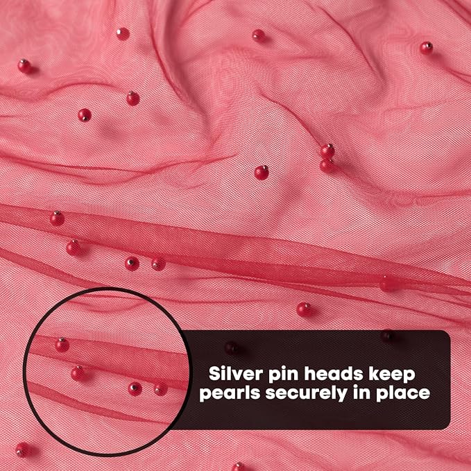 Artoid Mode Pearl Red Gauze Table Runner 120 Inch 10FT, Seasonal Sheer Dining - Image 5