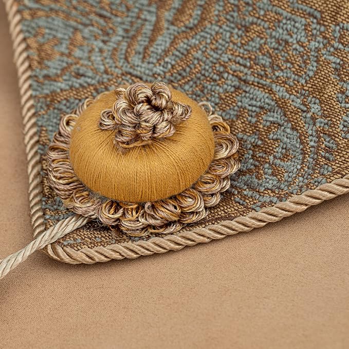 Loom and Mill Luxury Chenille Damask Table Runner 72 inches Long, 13x72 inch - Image 5