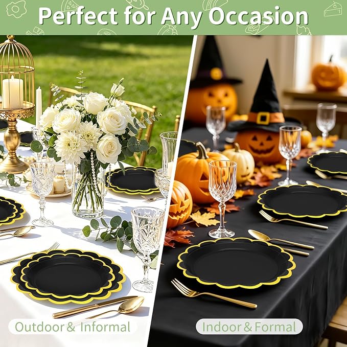 50 Pcs Black Paper Plates - Image 7