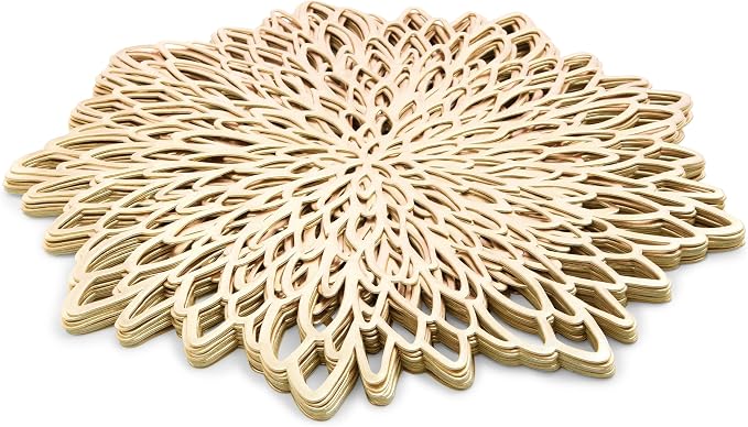 Juvale 10 Pack Gold Vinyl Placemats - Image 8