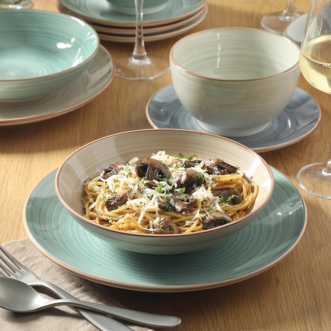 Gibson Home Stonebury 16 Piece Plates and Bowls Assorted Color Dishes - Image 5