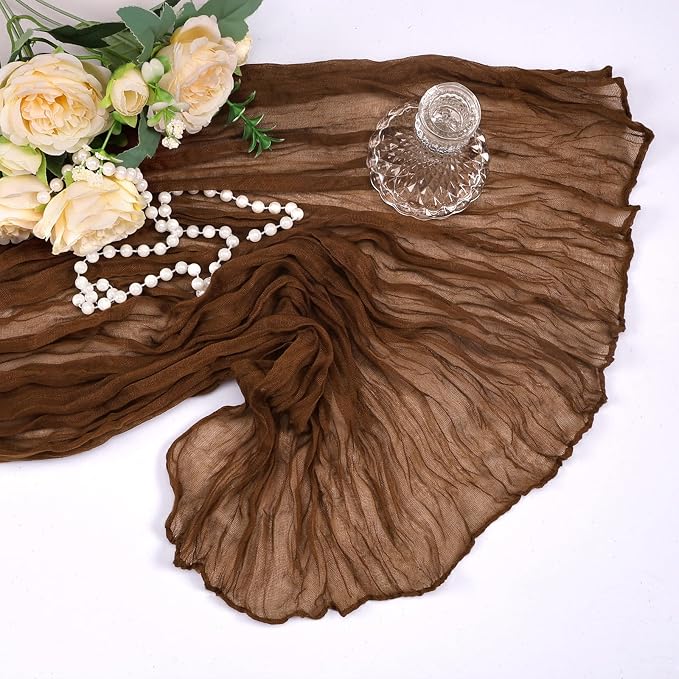 6 Pack Brown Cheesecloth Table Runner 10Ft Gauze Cheese Cloth Table Runner - Image 7