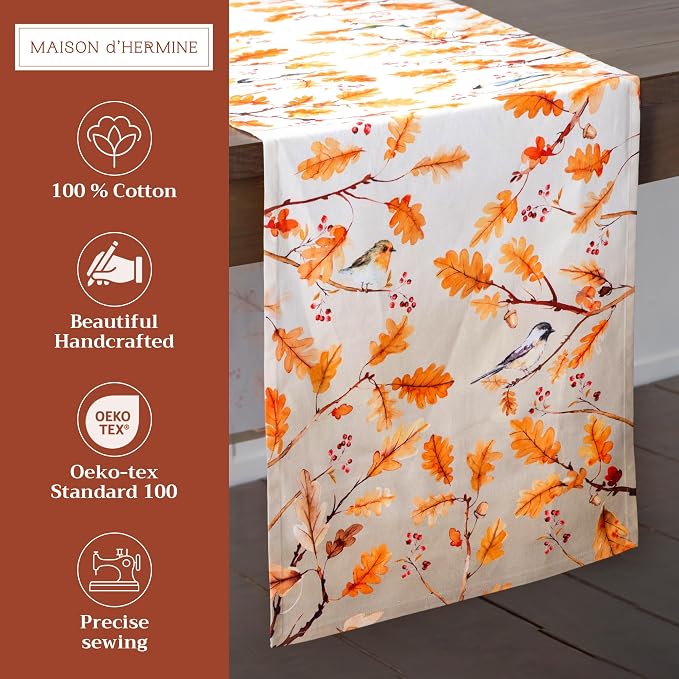 Maison d' Hermine Table Runner 100% Cotton 14.50" x 72" | Table Runners 72 - Image 2