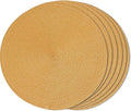 FunWheat Round Braided Placemats Set of 6 Table Mats by FunWheat