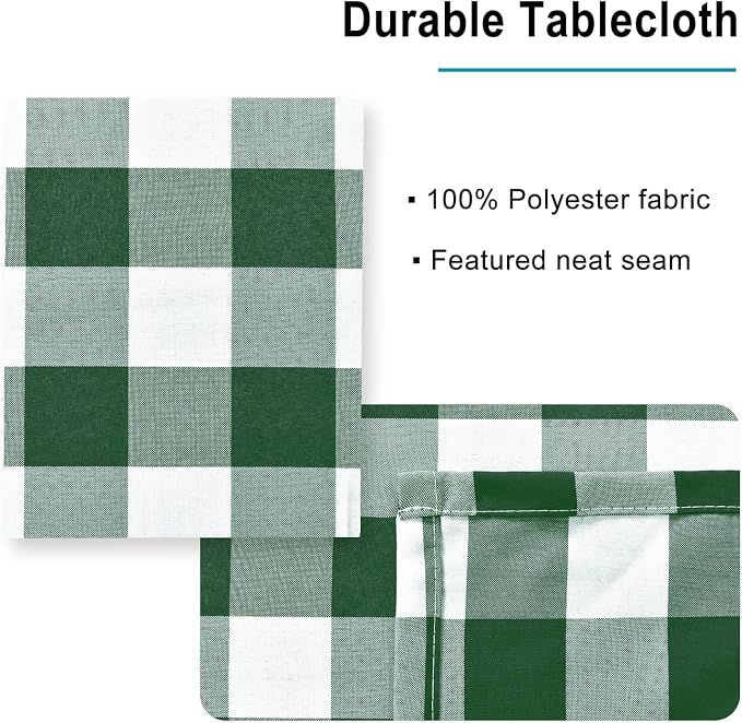 60 x 120 Inch Checkered Tablecloth Rectangle - Image 4
